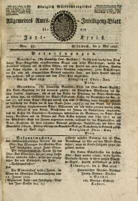 Allgemeines Amts- und Intelligenz-Blatt für den Jaxt-Kreis Mittwoch 9. Mai 1838