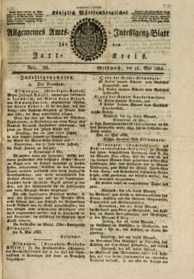 Allgemeines Amts- und Intelligenz-Blatt für den Jaxt-Kreis Mittwoch 16. Mai 1838