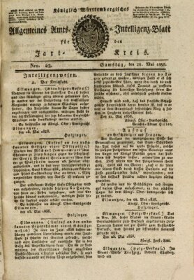Allgemeines Amts- und Intelligenz-Blatt für den Jaxt-Kreis Samstag 26. Mai 1838