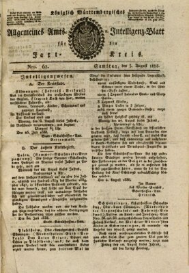 Allgemeines Amts- und Intelligenz-Blatt für den Jaxt-Kreis Sonntag 5. August 1838