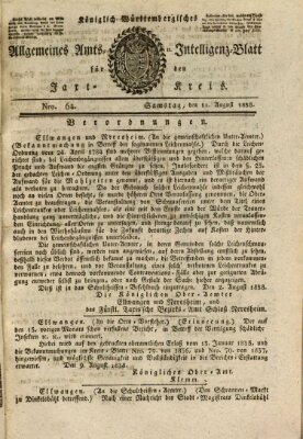 Allgemeines Amts- und Intelligenz-Blatt für den Jaxt-Kreis Samstag 11. August 1838