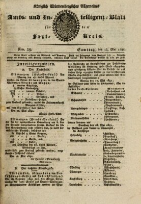 Allgemeines Amts- und Intelligenz-Blatt für den Jaxt-Kreis Samstag 15. Mai 1841