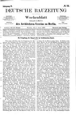 Deutsche Bauzeitung 〈Berlin〉 Freitag 5. Juni 1868