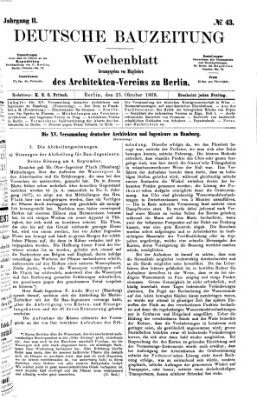 Deutsche Bauzeitung 〈Berlin〉 Freitag 23. Oktober 1868