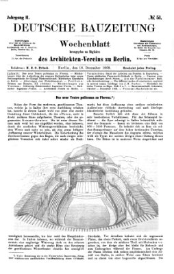 Deutsche Bauzeitung 〈Berlin〉 Freitag 18. Dezember 1868