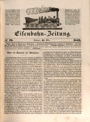 Eisenbahn-Zeitung Sonntag 23. März 1845