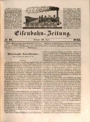 Eisenbahn-Zeitung Sonntag 27. April 1845