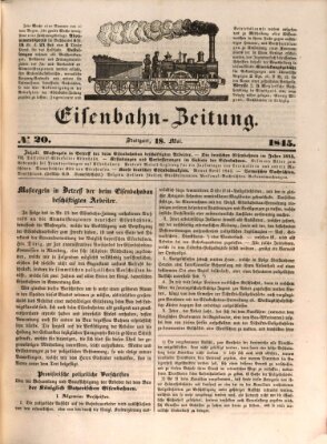 Eisenbahn-Zeitung Sonntag 18. Mai 1845