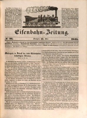 Eisenbahn-Zeitung Sonntag 25. Mai 1845