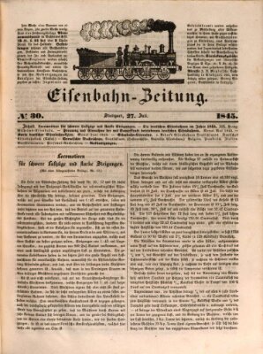 Eisenbahn-Zeitung Sonntag 27. Juli 1845