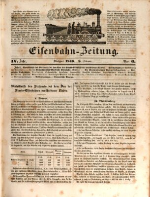 Eisenbahn-Zeitung Sonntag 8. Februar 1846