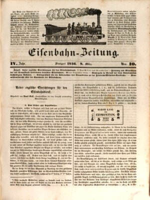 Eisenbahn-Zeitung Sonntag 8. März 1846