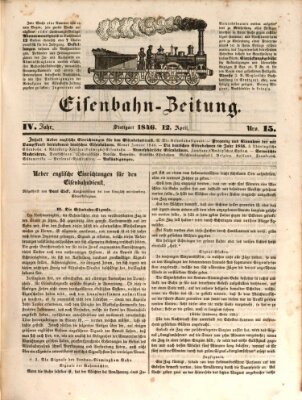 Eisenbahn-Zeitung Sonntag 12. April 1846