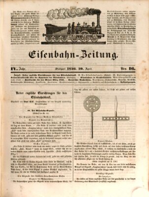 Eisenbahn-Zeitung Sonntag 19. April 1846