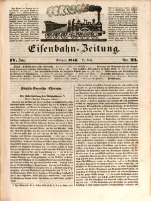 Eisenbahn-Zeitung Sonntag 7. Juni 1846