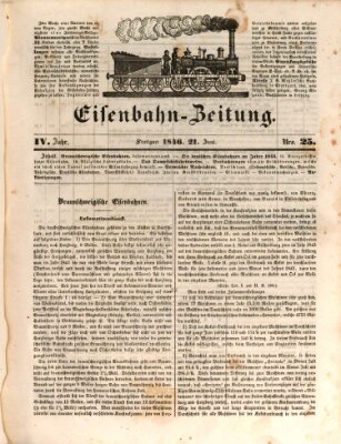 Eisenbahn-Zeitung Sonntag 21. Juni 1846