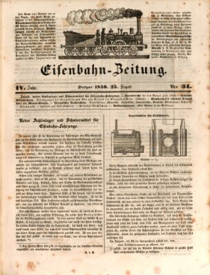 Eisenbahn-Zeitung Sonntag 23. August 1846