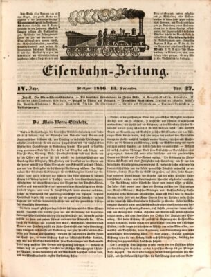 Eisenbahn-Zeitung Sonntag 13. September 1846