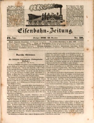 Eisenbahn-Zeitung Sonntag 13. Dezember 1846