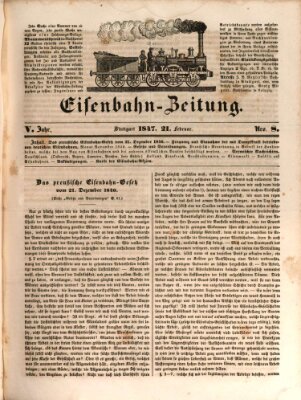 Eisenbahn-Zeitung Sonntag 21. Februar 1847