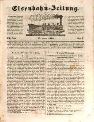 Eisenbahn-Zeitung Montag 14. Februar 1848