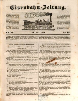 Eisenbahn-Zeitung Montag 20. März 1848