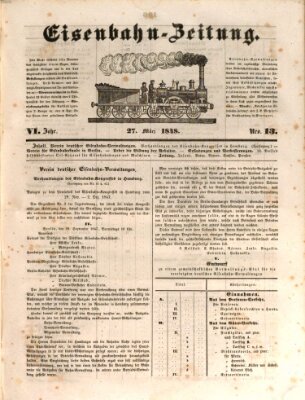 Eisenbahn-Zeitung Montag 27. März 1848