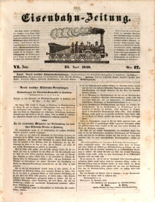 Eisenbahn-Zeitung Montag 24. April 1848