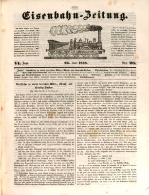 Eisenbahn-Zeitung Montag 26. Juni 1848