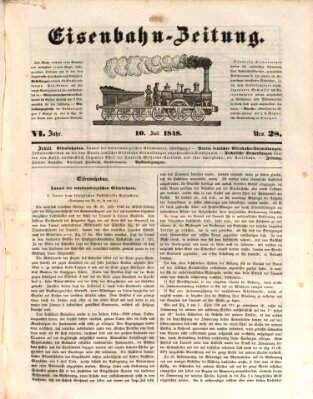 Eisenbahn-Zeitung Montag 10. Juli 1848