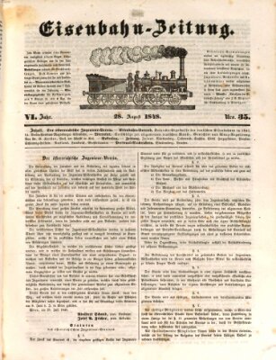 Eisenbahn-Zeitung Montag 28. August 1848