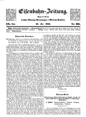 Eisenbahn-Zeitung Sonntag 18. Mai 1851