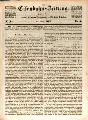 Eisenbahn-Zeitung Sonntag 8. Februar 1852