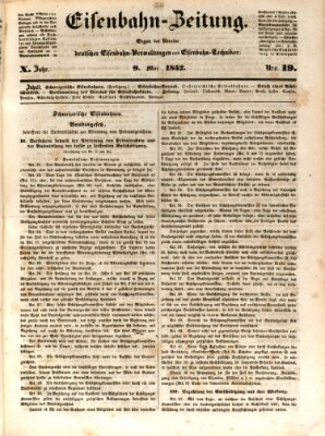 Eisenbahn-Zeitung Sonntag 9. Mai 1852