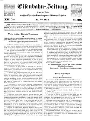 Eisenbahn-Zeitung Montag 17. Juli 1854