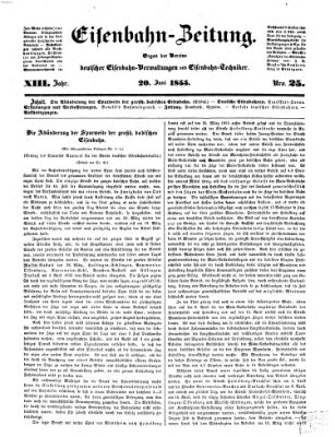 Eisenbahn-Zeitung Sonntag 20. Mai 1855