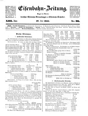 Eisenbahn-Zeitung Sonntag 27. Mai 1855