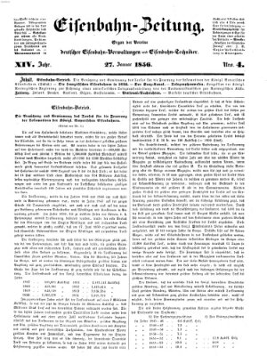 Eisenbahn-Zeitung Sonntag 27. Januar 1856