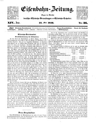 Eisenbahn-Zeitung Sonntag 25. Mai 1856