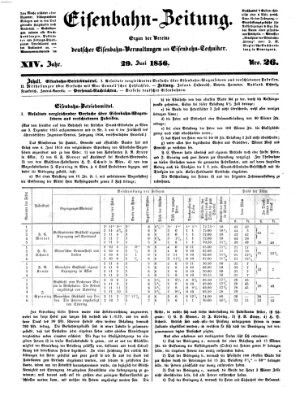 Eisenbahn-Zeitung Sonntag 29. Juni 1856