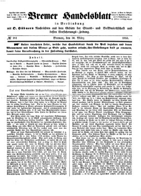 Bremer Handelsblatt Freitag 30. März 1855