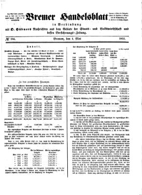 Bremer Handelsblatt Freitag 4. Mai 1855