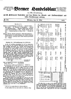 Bremer Handelsblatt Freitag 25. Mai 1855