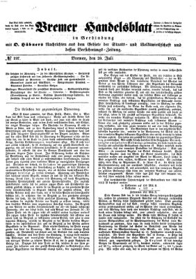 Bremer Handelsblatt Freitag 20. Juli 1855