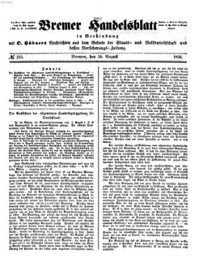 Bremer Handelsblatt Samstag 30. August 1856