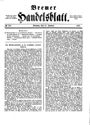 Bremer Handelsblatt Samstag 24. Januar 1857