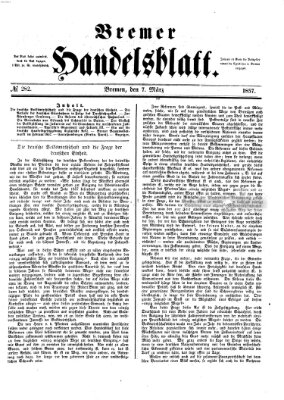 Bremer Handelsblatt Samstag 7. März 1857