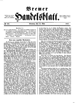 Bremer Handelsblatt Samstag 16. Mai 1857