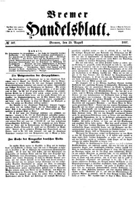 Bremer Handelsblatt Samstag 29. August 1857