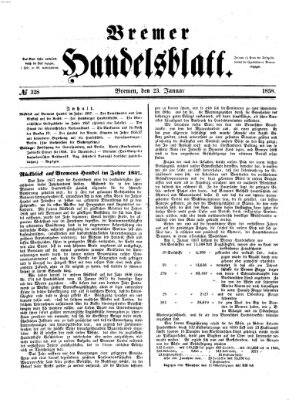 Bremer Handelsblatt Samstag 23. Januar 1858